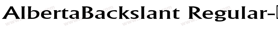AlbertaBackslant Regular字体转换